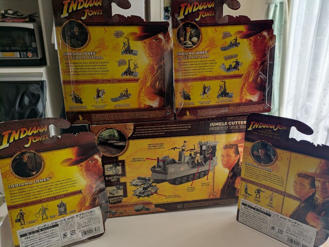 絶版　インディ・ジョーンズ　ハスブロ社　未使用未開封フィギュア5個おまとめ