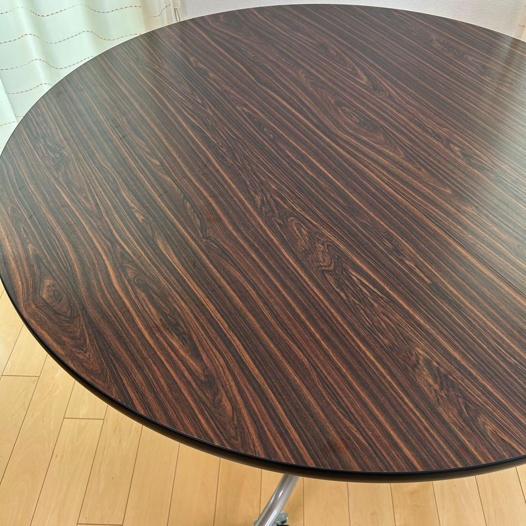 フライト式円型テーブル　折りたたみテーブル　直径120cm 丸テーブルキャスター