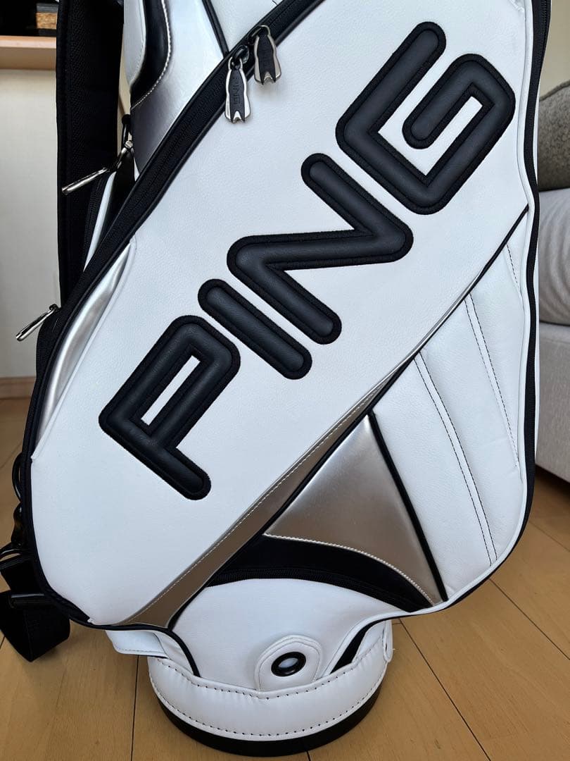 美品 PING 3点式キャディバッグ ツアースタッフバッグ　希少ミスター・ピン