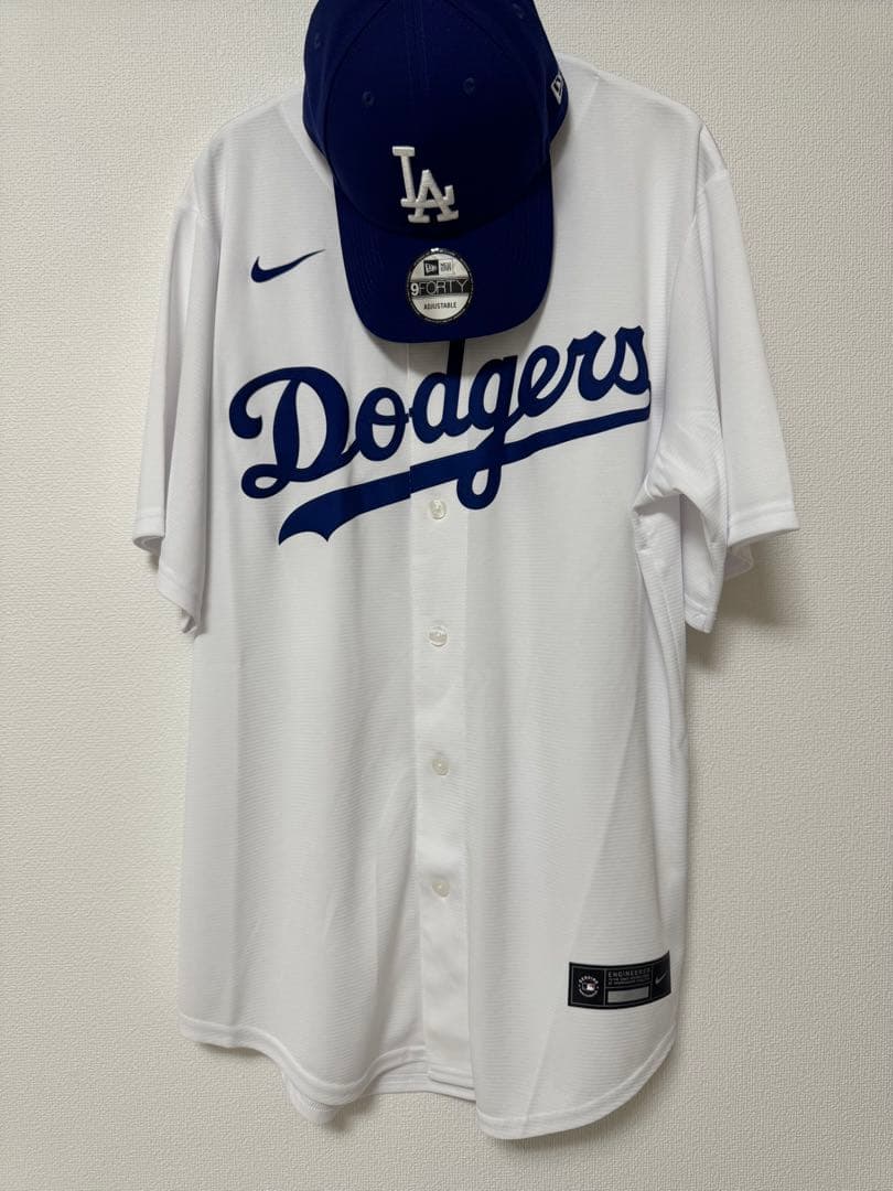 【正規品】大谷翔平　ドジャース　ユニフォームMLB公式 Mサイズ キャップ付