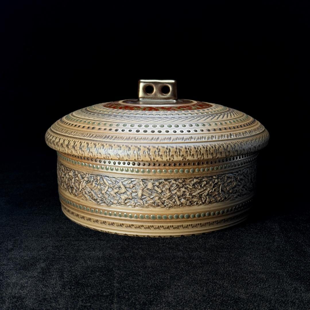 北川宏幸　陶房 弥三郎　焼〆蓋物　茶道具