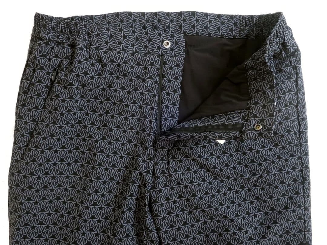23区GOLF ゴルフ 撥水 高保温 総柄 中綿入ストレッチ ナイロン パンツL