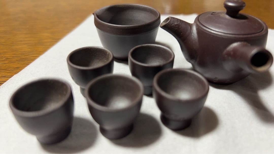 萬古焼　春峯造　雛茶器 小さい茶器 セット 共箱