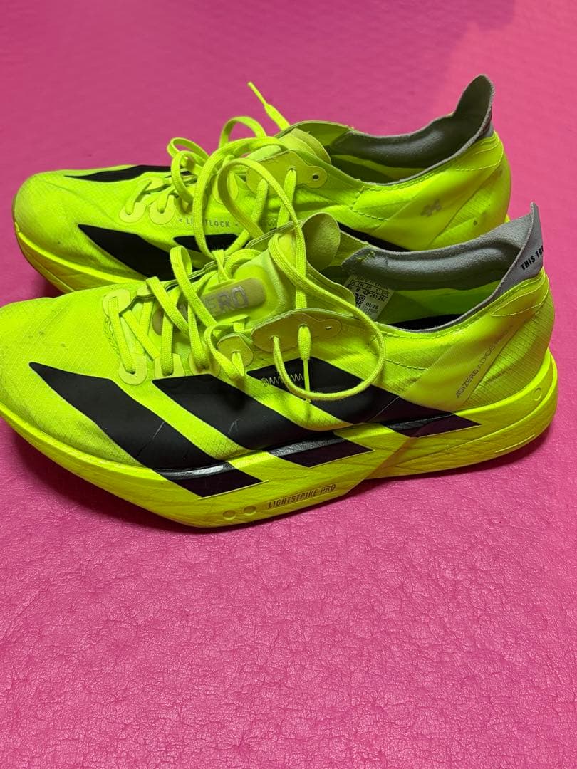 アディオスプロ4 ADIZEROADIOS PRO 4 蛍光イエロー26.5cm