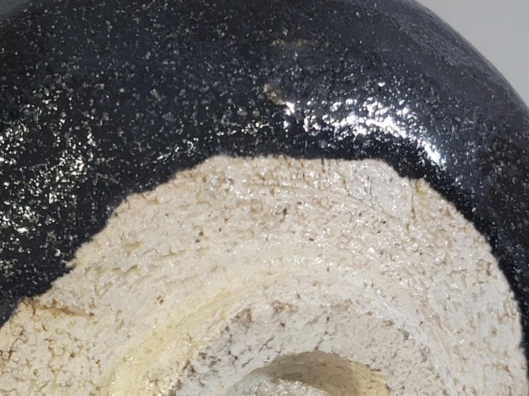 茶道具 初代 中村道年 黒楽茶碗 DT706