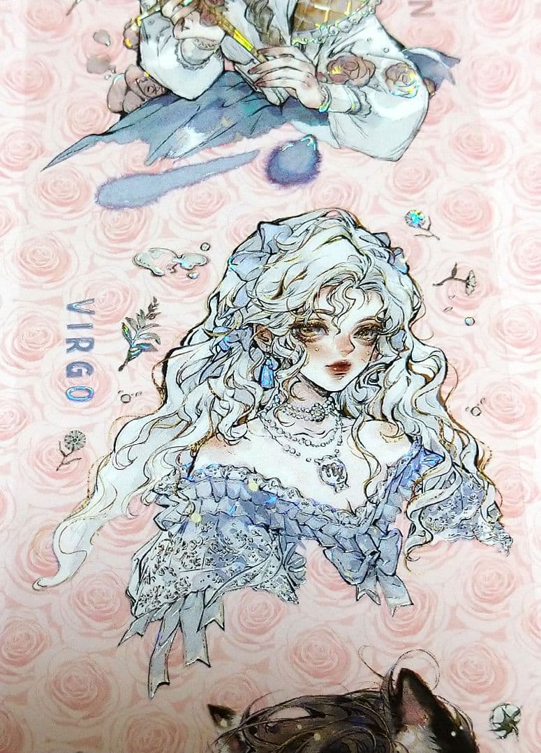 ✩のこり１✩J1045＃熠熠生輝(贝壳光)逗号切り売り海外人物マステ女の子