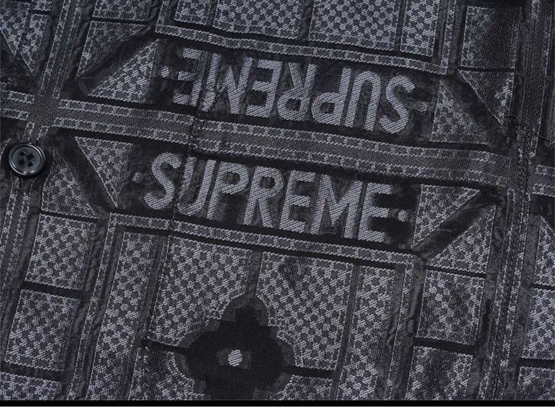 ウェア・シャツ Supreme Tray Jacquard S/S Shirt \"Black\"