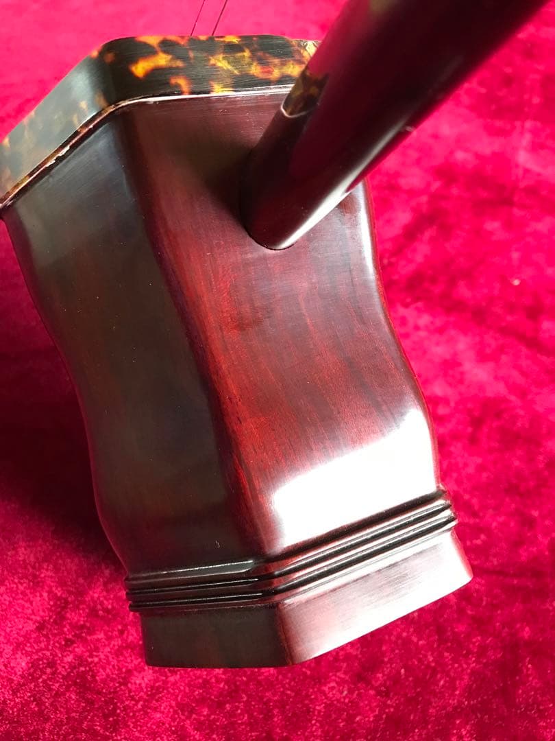 二胡★紫檀★本格錦蛇皮★古月琴坊・万其興製作★十年保証★二胡必需品セット