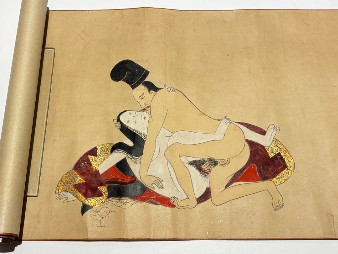 「慶長期風俗画」江戸時代初期〜中期頃筆極彩色春画巻 12図1巻|艶本 浮世絵和本