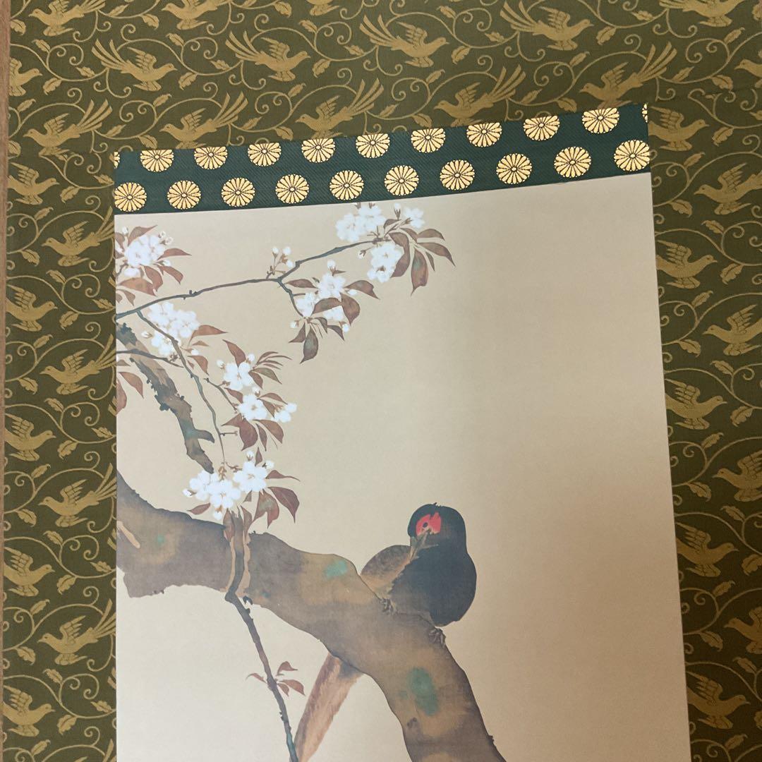 酒井抱一筆 桜花雉子図 1260 / 1500部 複製画