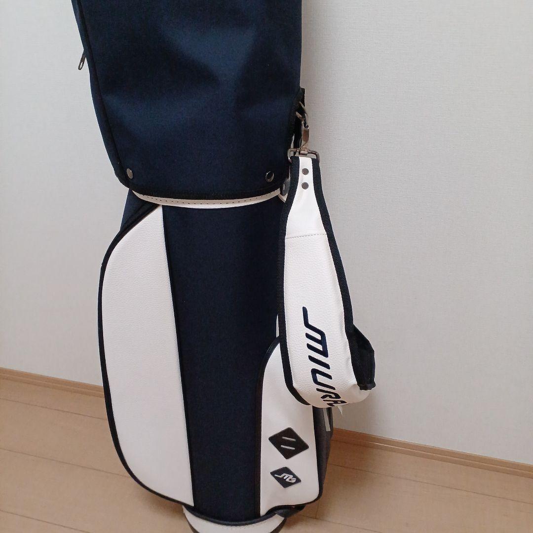 ジョ一ンズ&MIURA キャディバッグ ネイビー/ホワイト