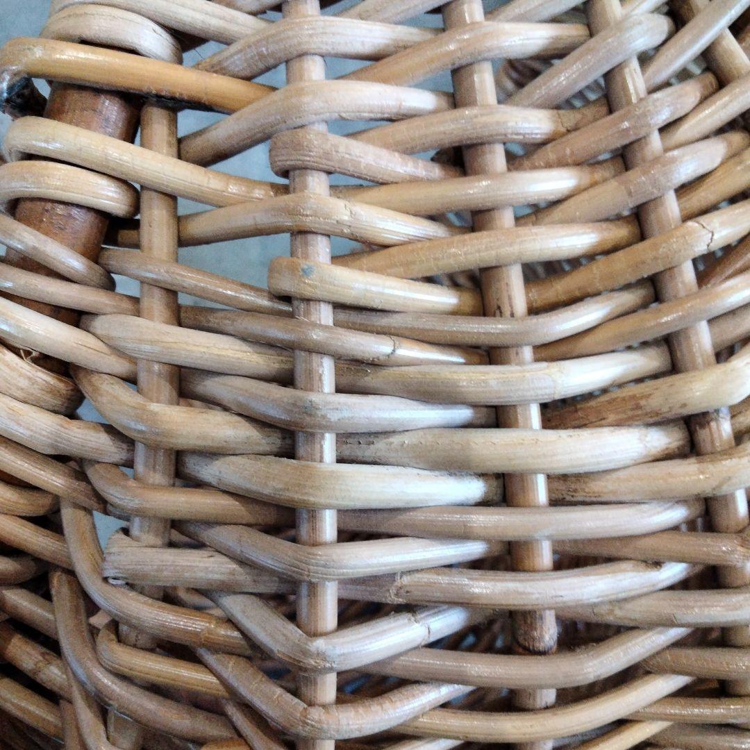 アンティーク　ナチュラル　大きなバスケット　籘かご