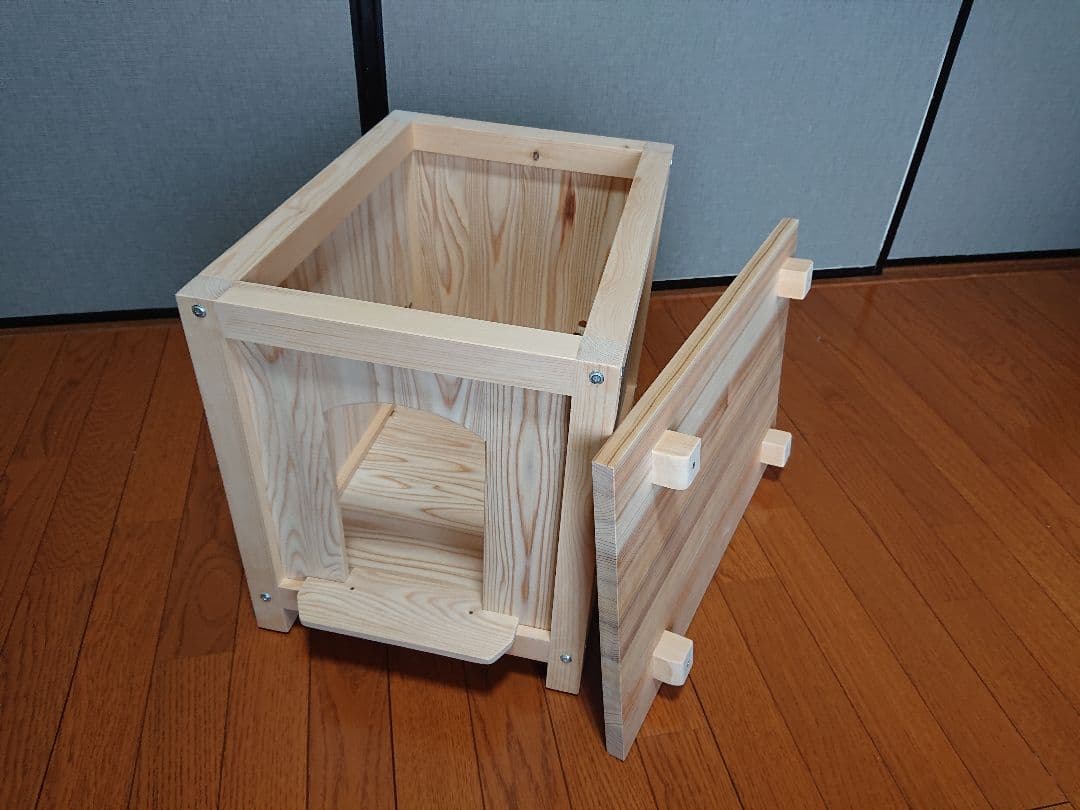 ⑯♥サイドテーブル★キャットハウス★小屋★無垢★ネコ★手作り猫ハウス