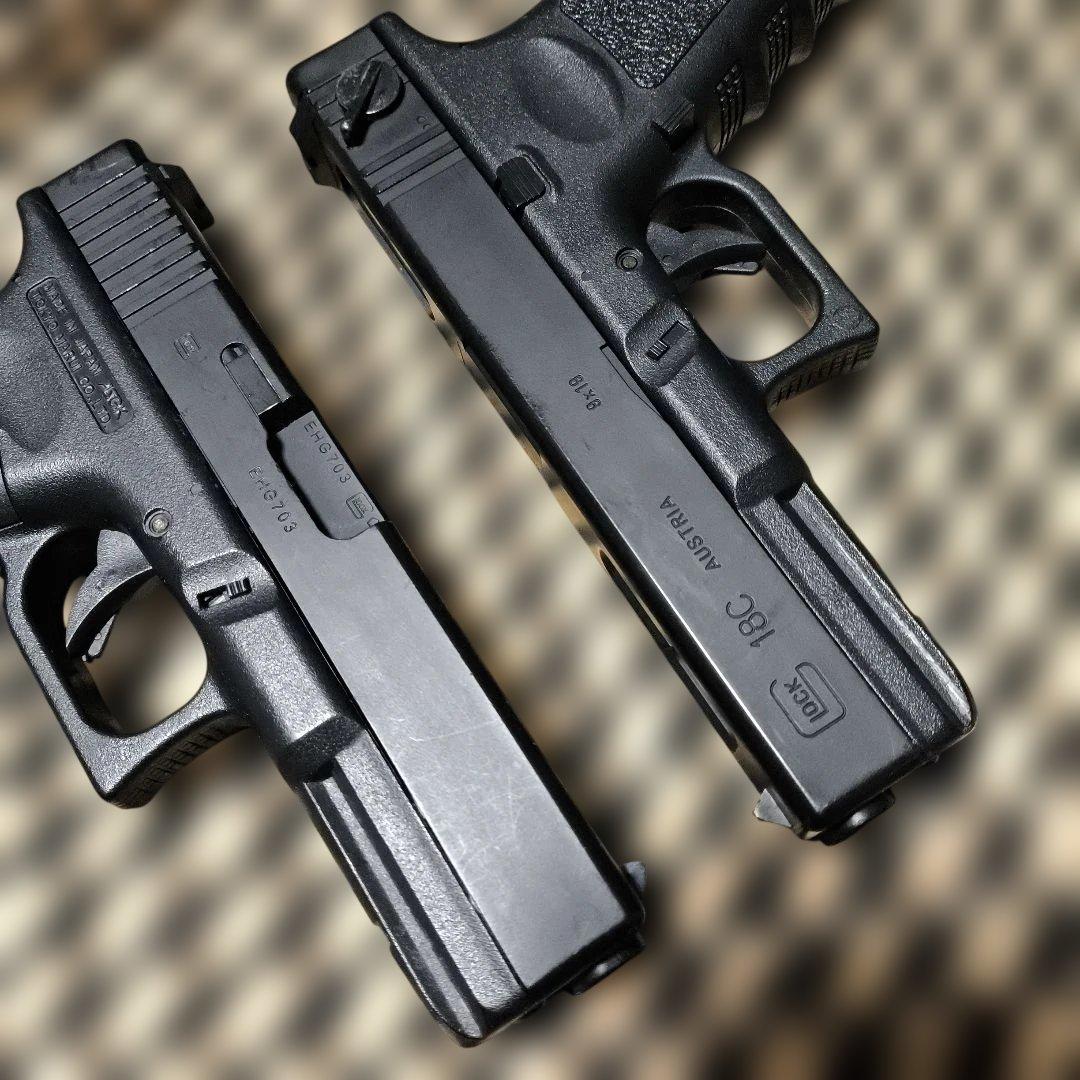 1 東京マルイ製　グロック18C　電動ハンドガン　二丁セット　ロングマガジン