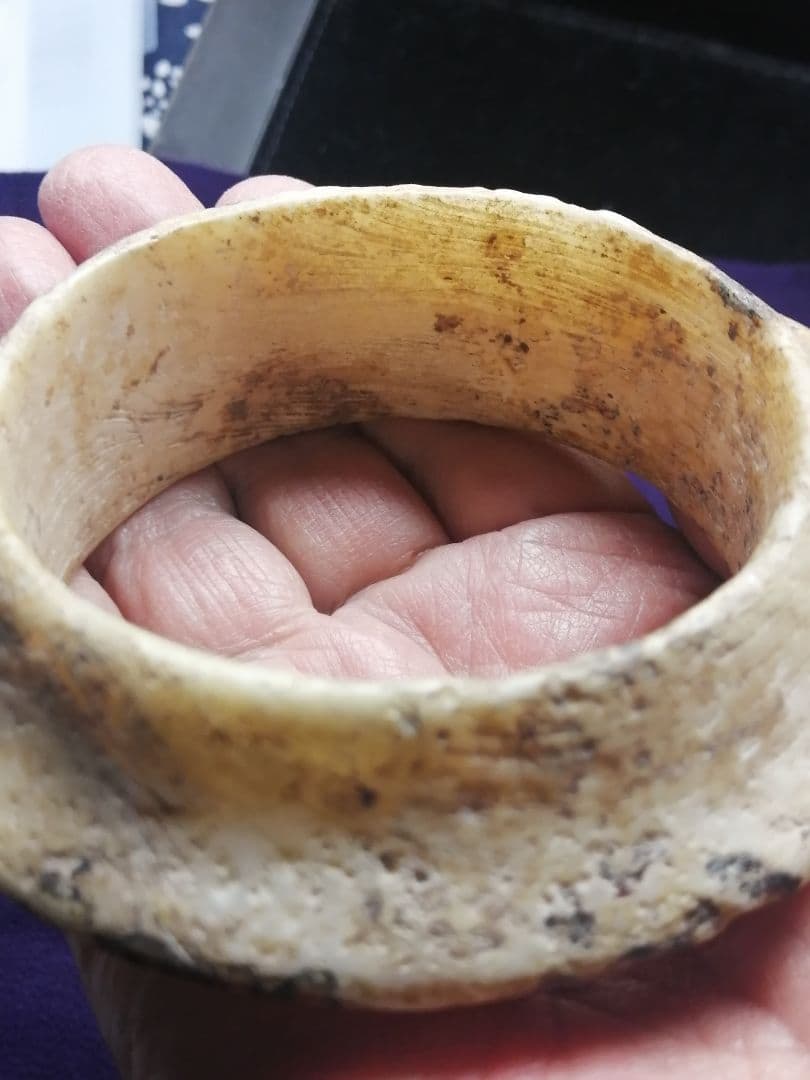 ★古墳初期『玉石垂飾輪』出土品。玉石　230g　埋蔵文化財　非常に貴重なものです