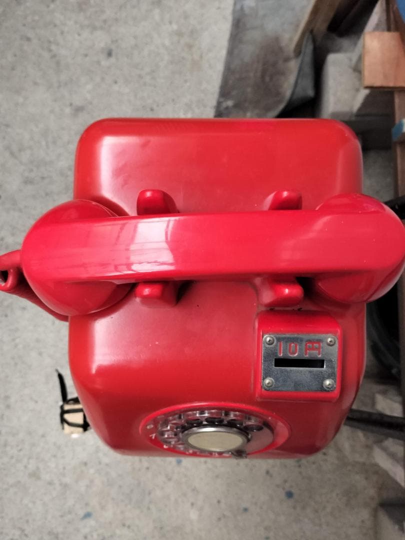 赤電話　昭和レトロ　卓上公衆電話機