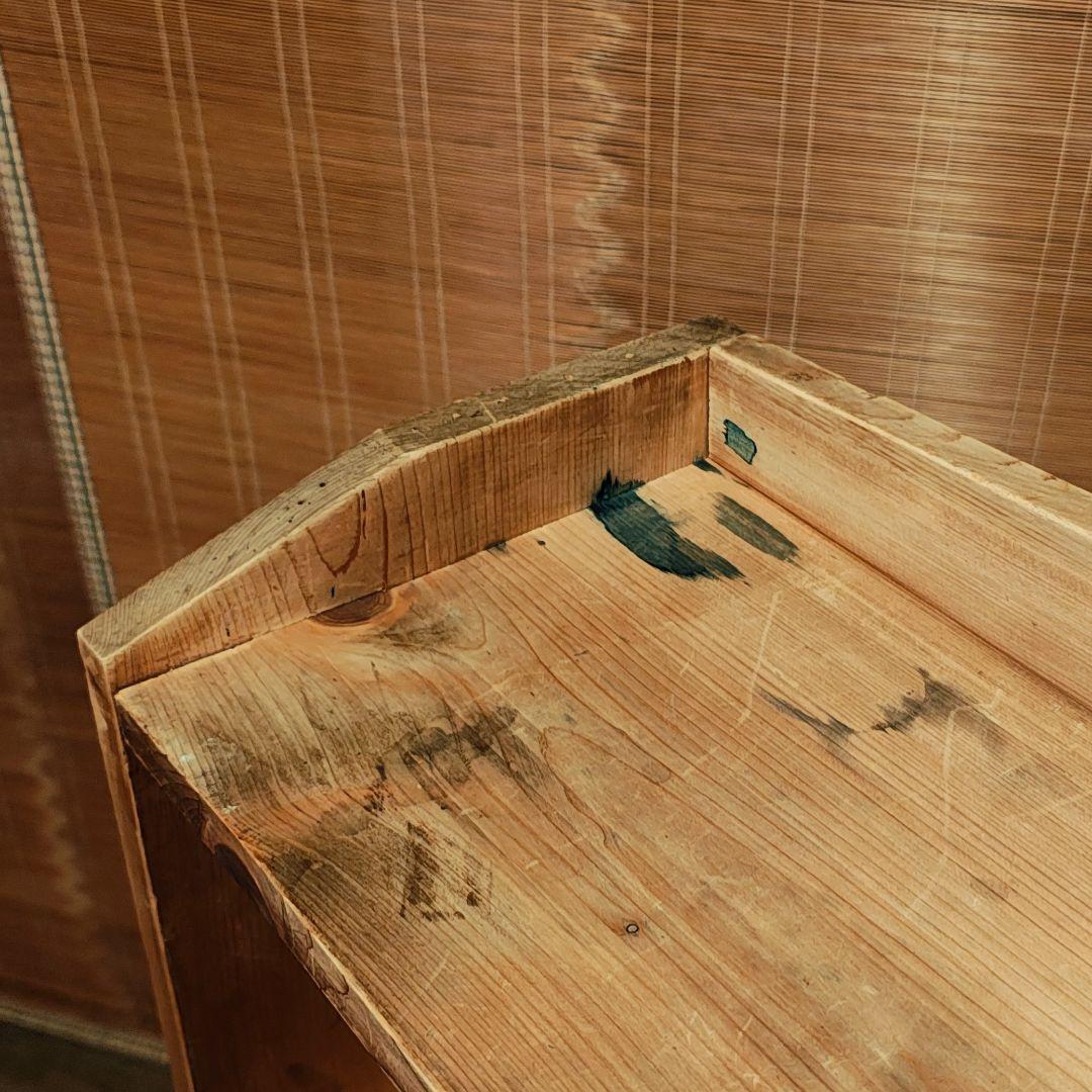 楔本棚　木製本棚4段　オープンラック　昭和レトロ　古家具