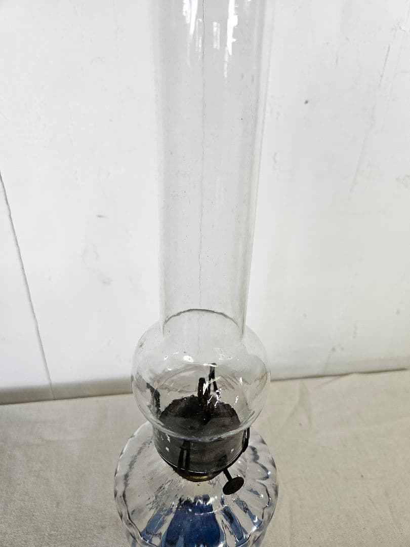 日本のアンティーク ガラス製 オイルランプ アルコール ランタン レトロ硝子