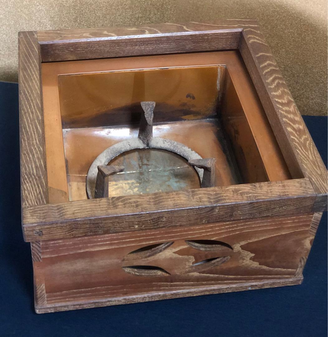 《R》茶道具 桑置炉 五徳付 元箱　260105か4