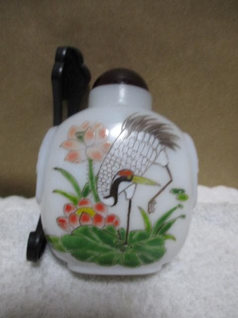 中国　清朝　乾隆ガラス　鼻煙壷　古月軒　O36-1