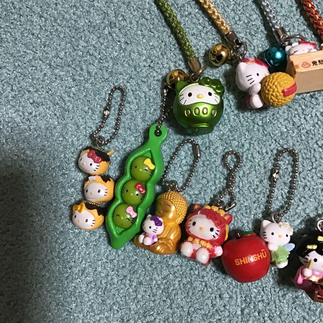 サンリオレトロ キティご当地ストラップ　ご当地ボールペンについていたキーホルダー