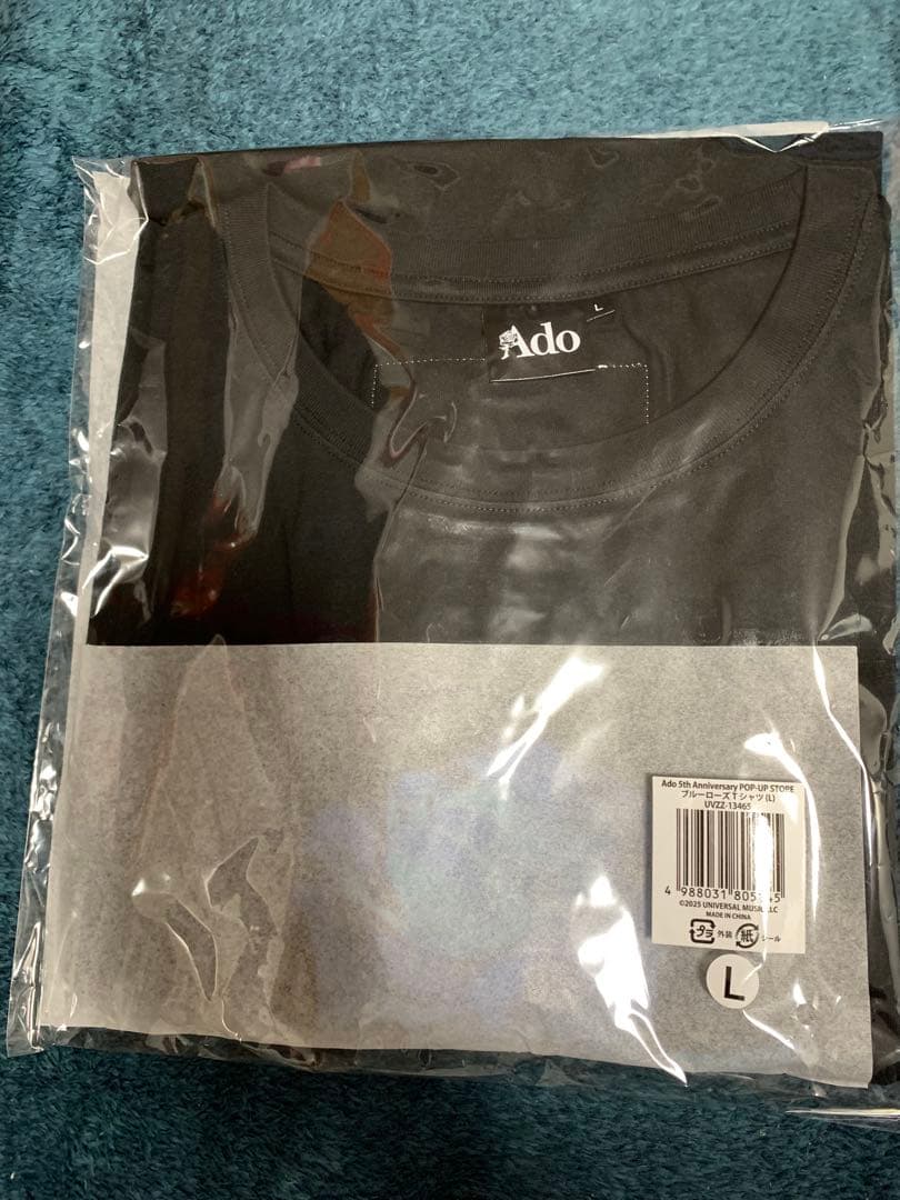 ado 5周年 POPUP ブルーローズ Tシャツ Lサイズ　よだか