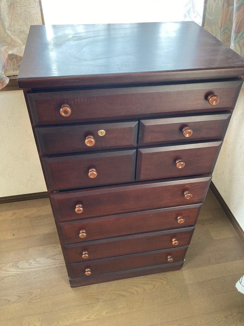 木製タンス ダークブラウン