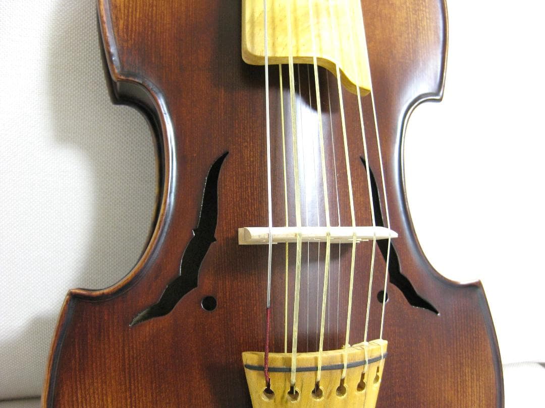 【古楽器】 ヴィオラ・ダモーレ 6+6弦 新品弓・ケースセット