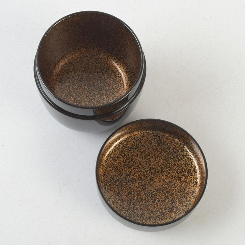 茶道具　黒漆　内金梨子地　棗　時代箱付　V　9665