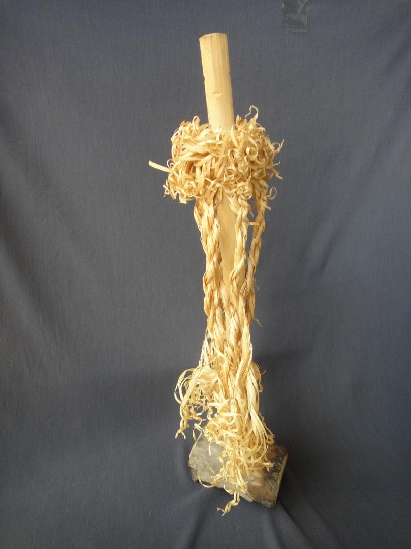 希少 アイヌ イナウ　60cm　台座付き アイヌ儀式