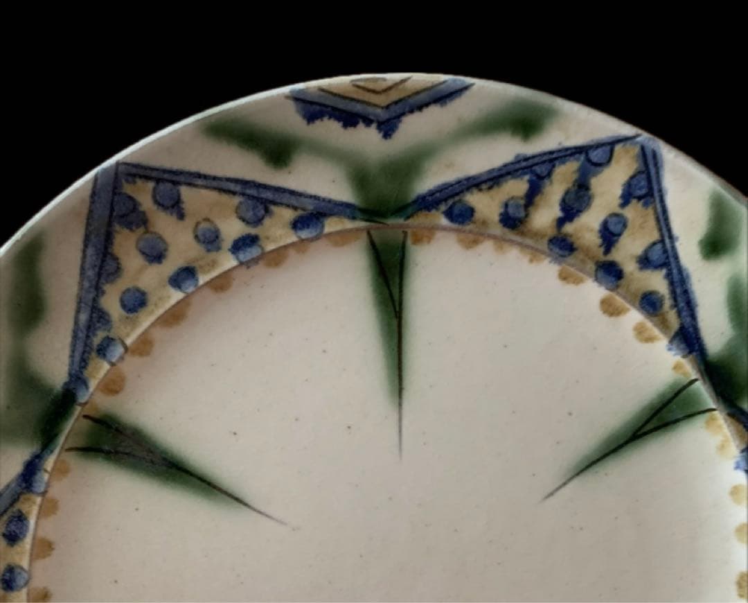 幸兵衛窯　ペルシア三彩　大皿　盛付皿　在銘