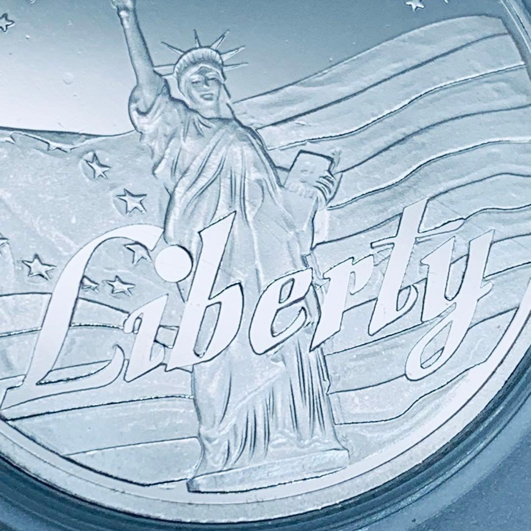 アメリカ コレクション メダル 自由の女神2枚セット　シルバー　コールド