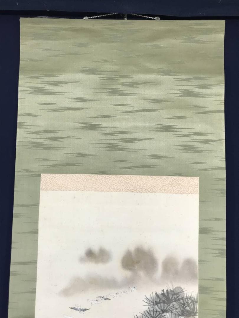 作者不詳/群鶴図/鶴図/掛軸/名家伝来/AB-955