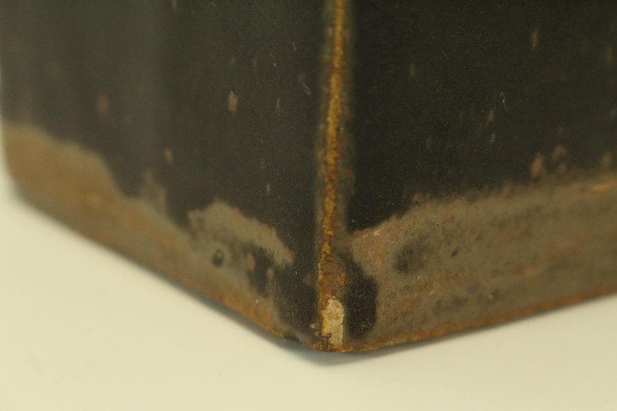 中国美術 鉄釉 四方 茶壷 煎茶(LC978)