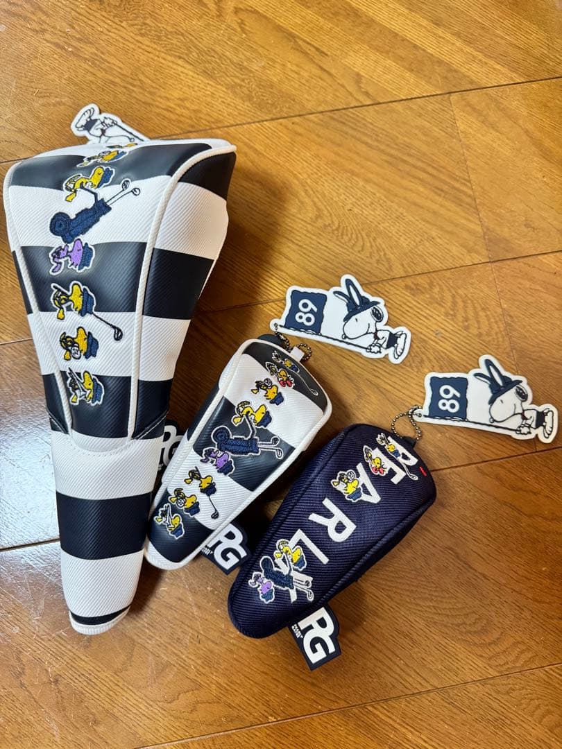 パーリーストライプキャディバッグ 89&ヘッドカバー3点