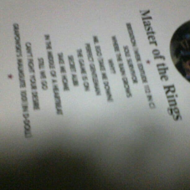 Helloween,MasterOf the rings,Bandscore楽譜