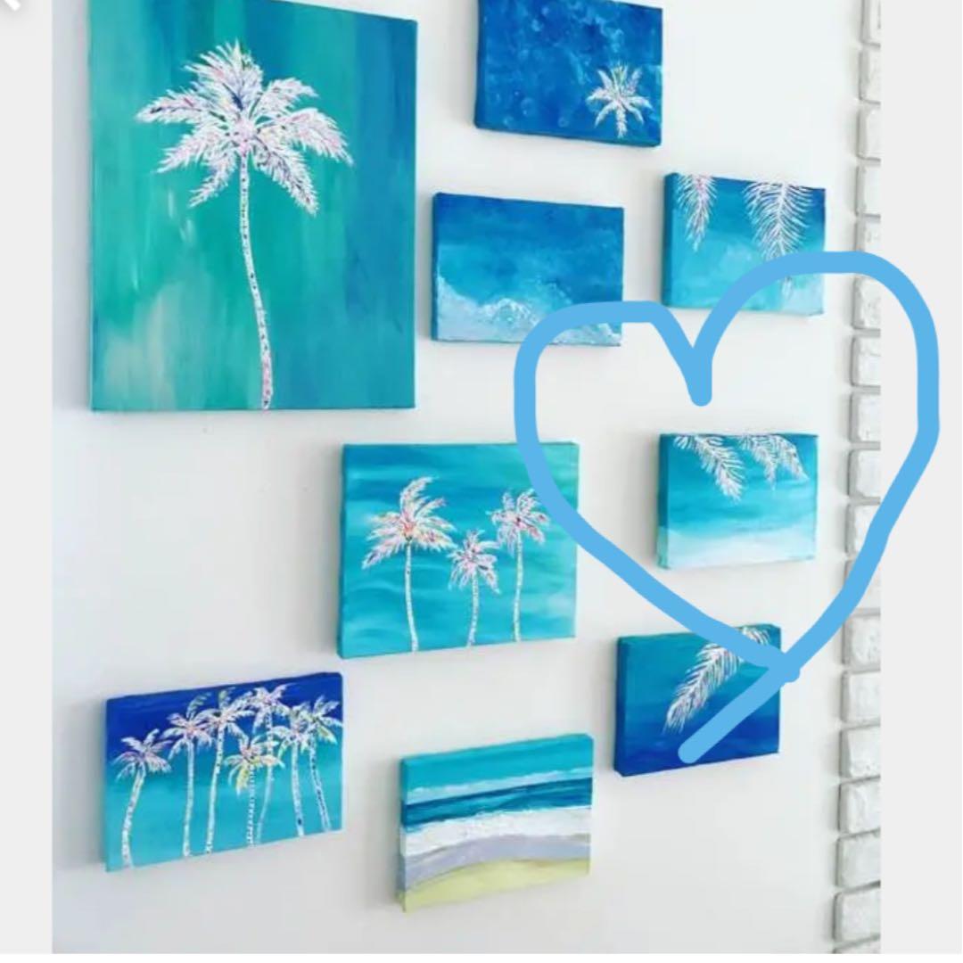 油絵 絵 インテリア アート 海の絵 sea ハワイ ロンハーマン roku