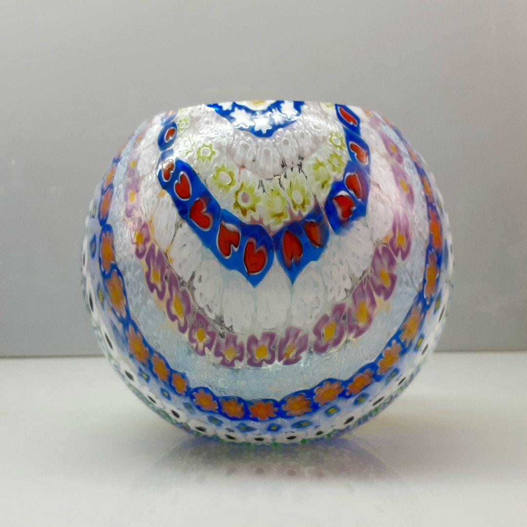 MURANO GLASS ミルフィオリ ボール 花器 花瓶