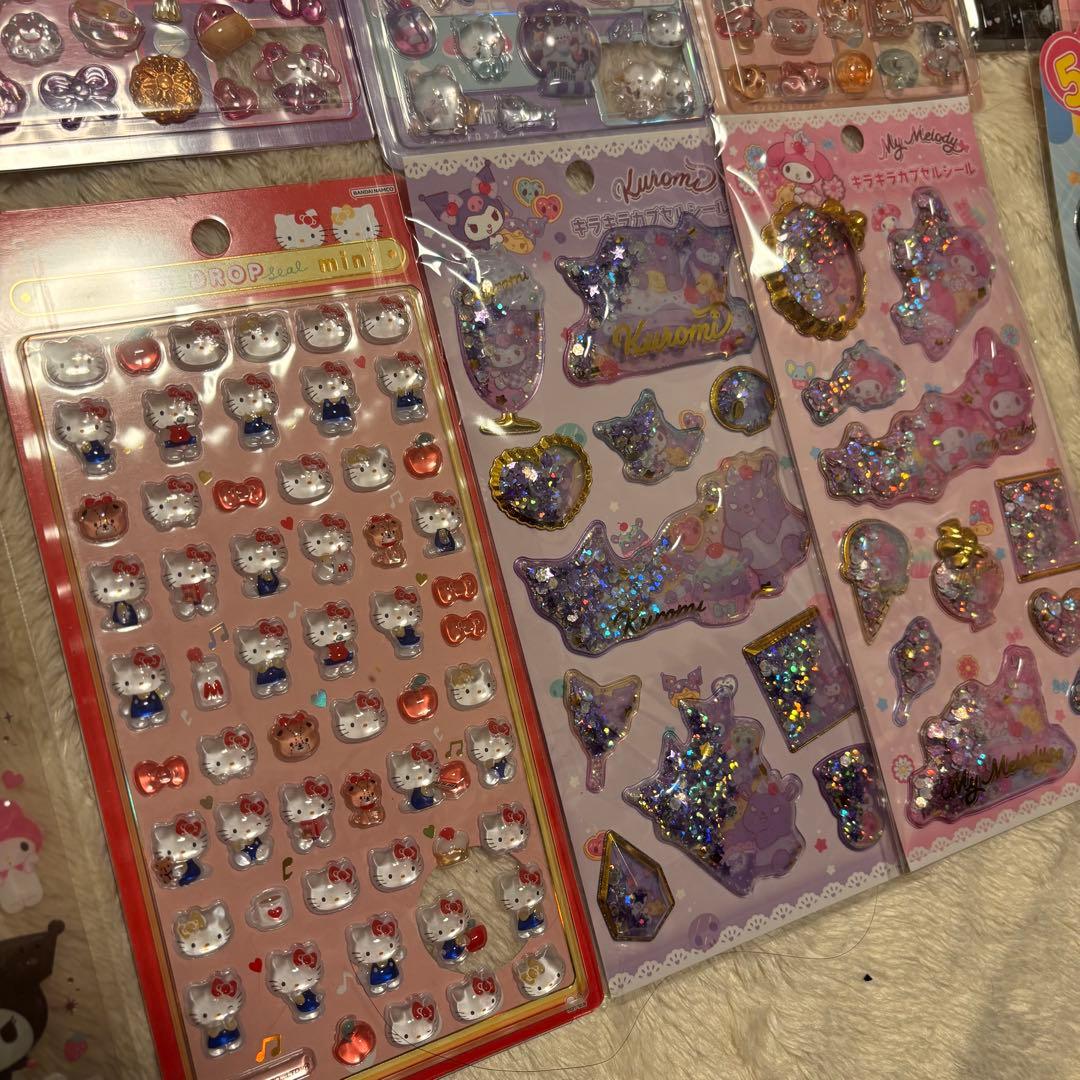 ボンボンドロップシール　肉球　タイル　マシュマロ　シール帳　シール交換　キティ