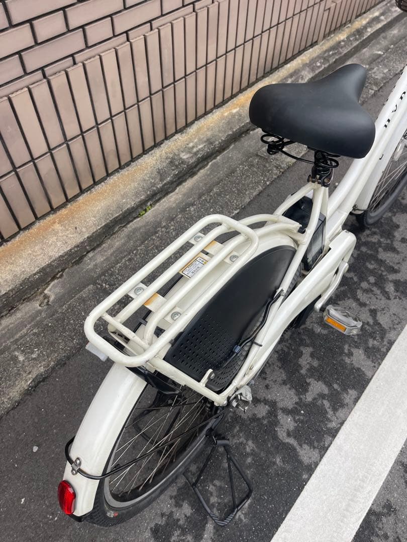 ホワイト 電動アシスト自転車 シティタイプ