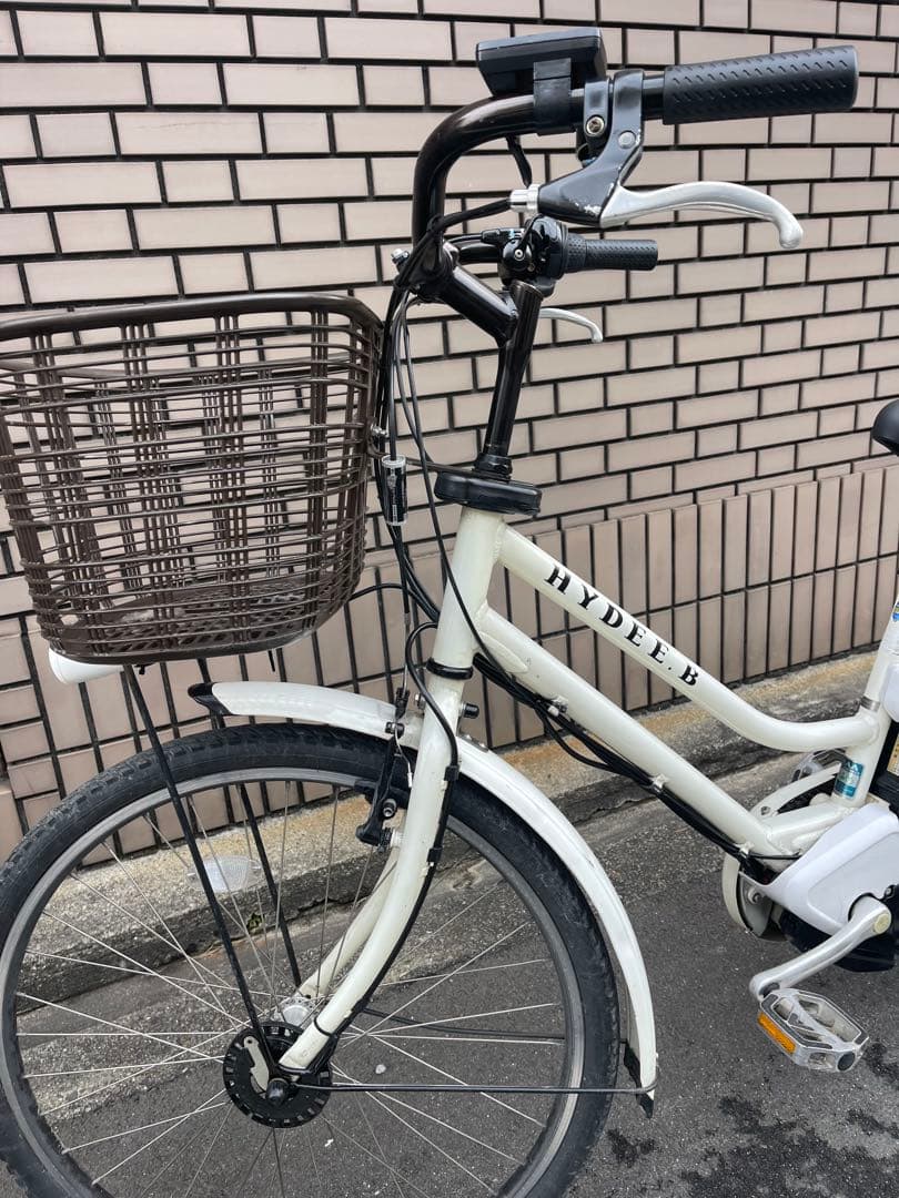 ホワイト 電動アシスト自転車 シティタイプ