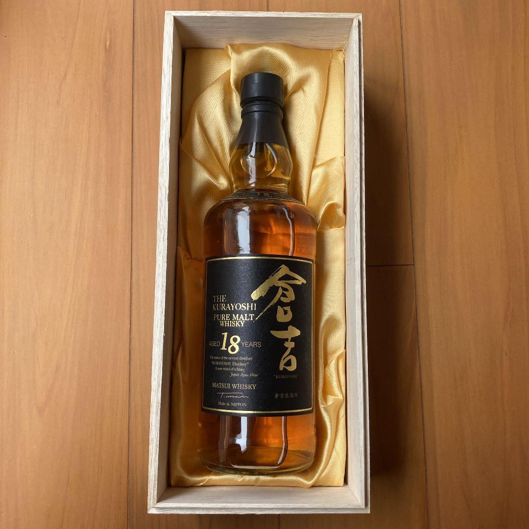 マツイウイスキー　ピュアモルト倉吉18年　限定　桐箱入