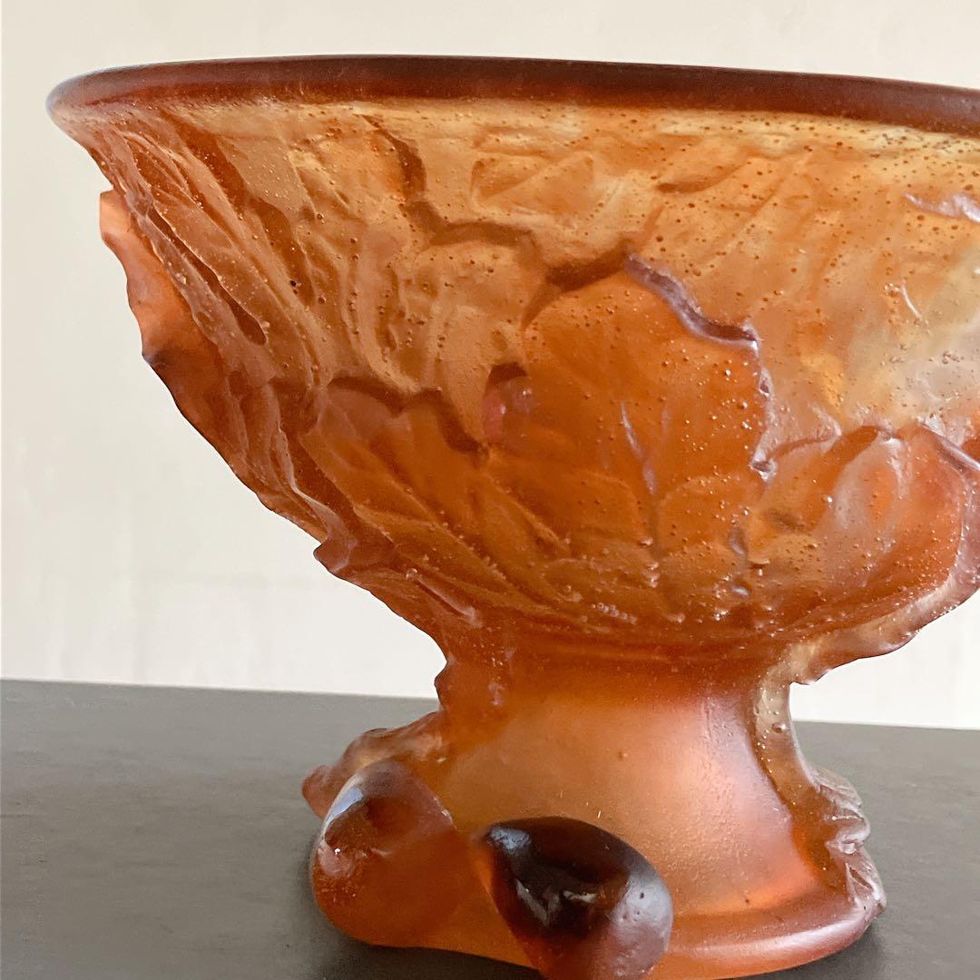 Daum FRANCE イチジク　トカゲ　足つき　ボウル　カップ　アールヌーボー