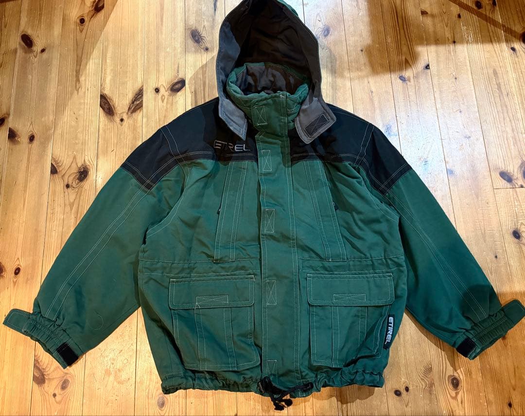 ETIREL エティレル　スノーボード　スキーウェア　セットアップ　グリーン　黒