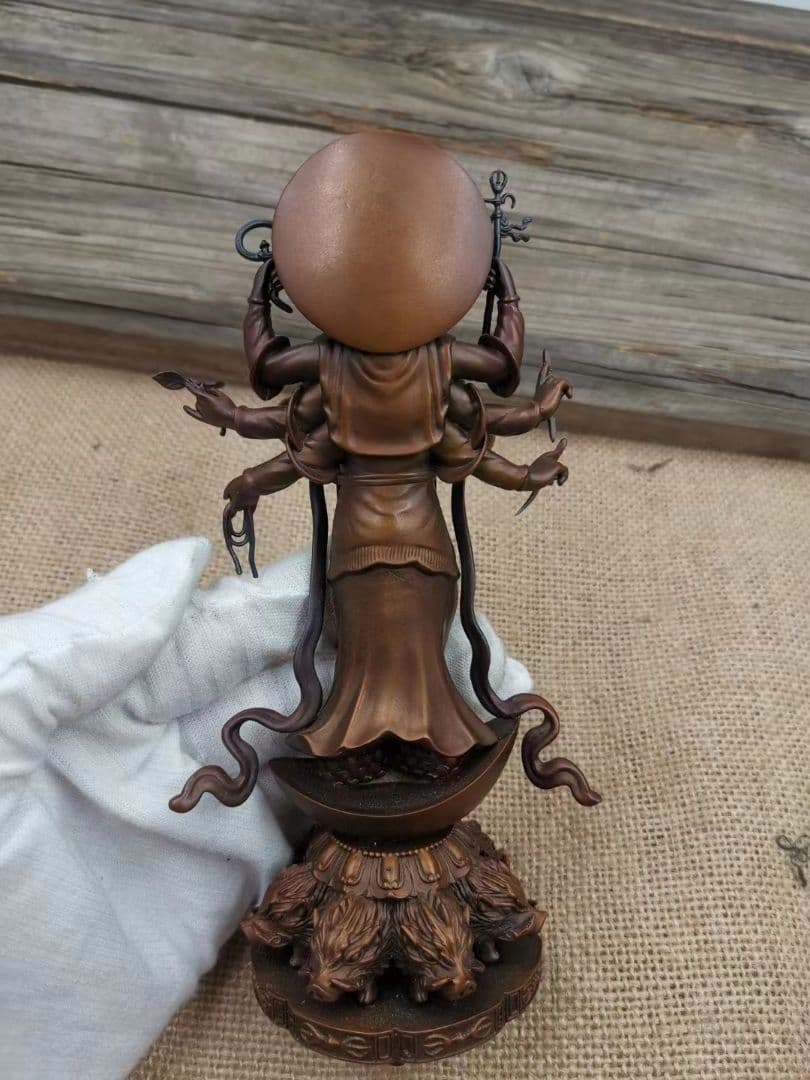 【修縁堂】精彫造像 摩利支天 ふるいにかける版 仏教法具 古美術品