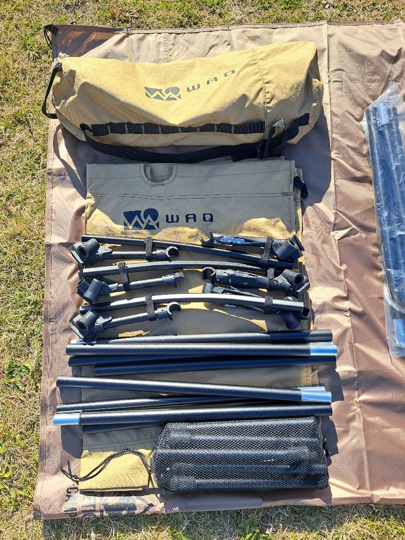 【美品】WAQ 2WAY フォールディングコット　オリーブ&タン　2個セット販売