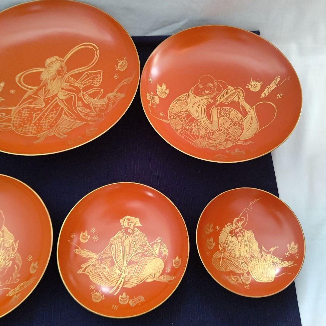 輪島塗 酒器セット(特大) 七種 七福神 坂久漆器製造本舗