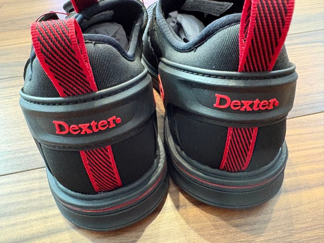 【新品未使用・箱有】Dexter メンズ ボーリングシューズ 黒 赤 23.5
