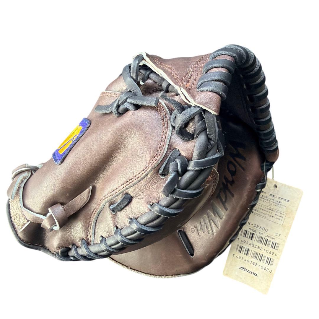 Mizunoワールドウィン 旧ロゴ 軟式キャッチャーミット 未使用タグ付 日本製