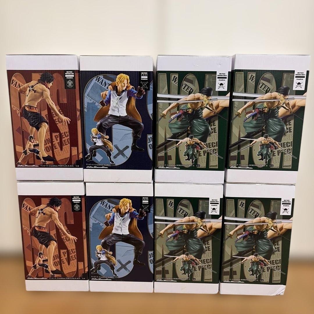ワンピース Grandista ゾロ　サボ　エース　フィギュア8体セット